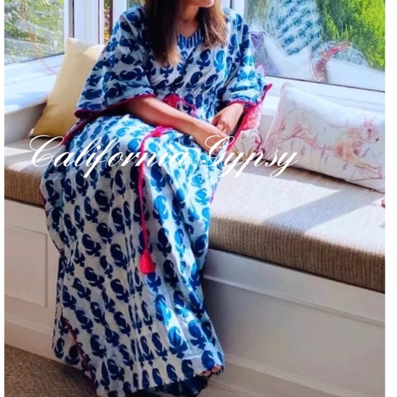 Kaftan Bohemian Chic Maxi Coverup Dress - Picture 5 of 9